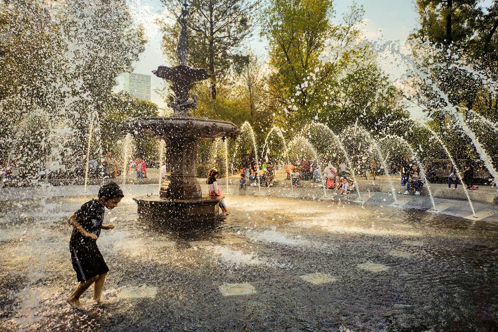Beautiful park landscape with clean water features maintained by Sublime Environmental treatment technology for environmental sustainability